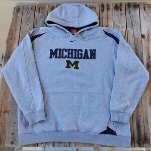 vintage NCAA Nike Team University of Michigan heavy hoodie mens size 2XL